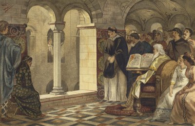 Carlomagno en la capilla del Valkhof, Nimega de Willem II Steelink